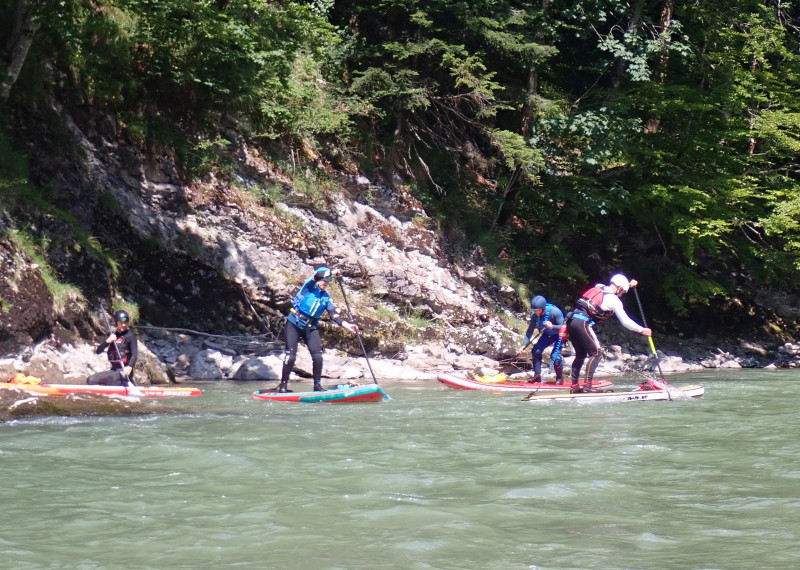SUP-Wildwasser-Lehrgang brachte wichtige Erkenntnisse