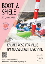 Boot & Spiele – der Kajakcross für alle am Augsburger Eiskanal
